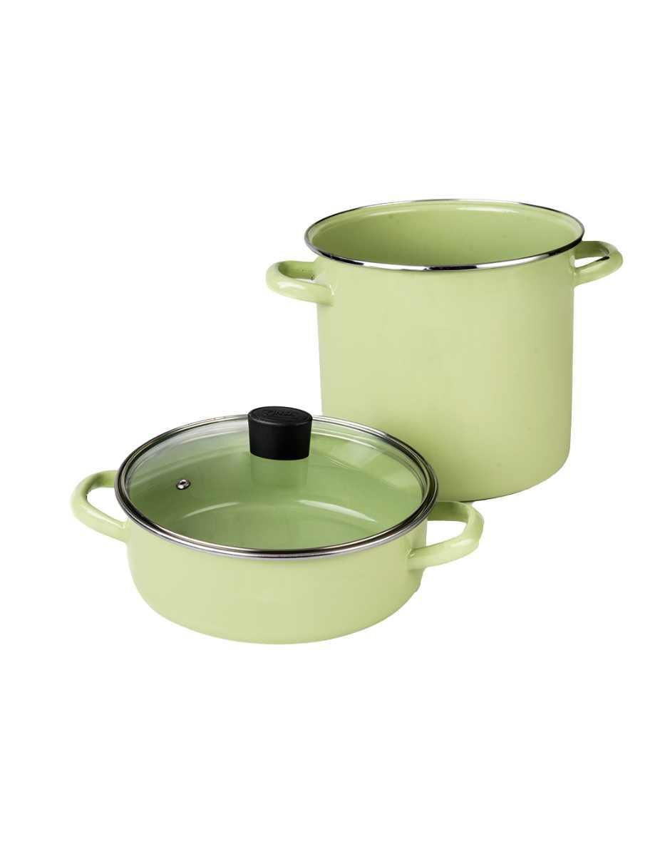 Batería de cocina Pontevedra de acero vitrificado antiadherente convencional 11 piezas 6