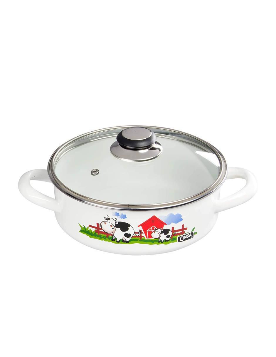 Batería de cocina Terranova de acero vitrificado antiadherente 8 piezas 6