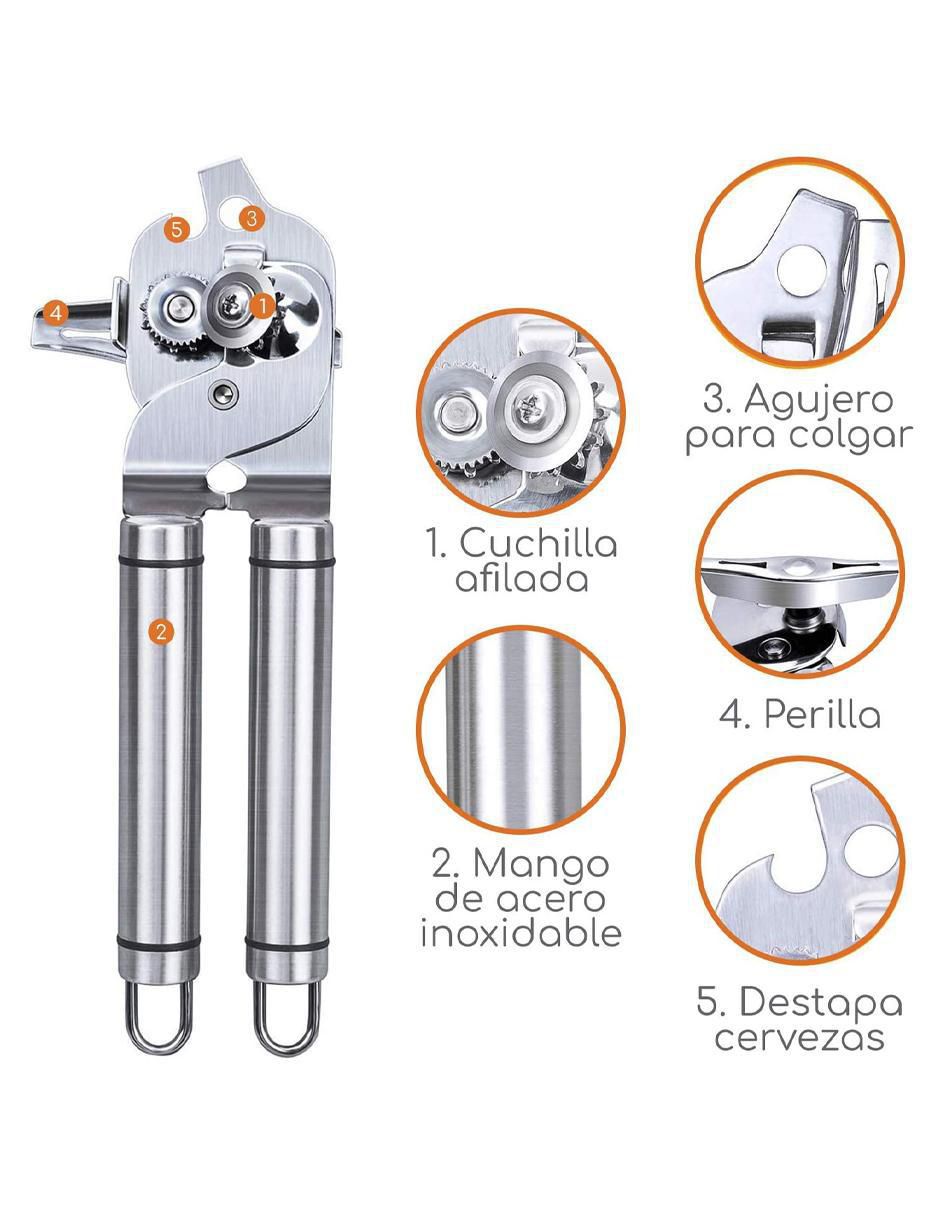 Abrelatas manual de acero inoxidable 5