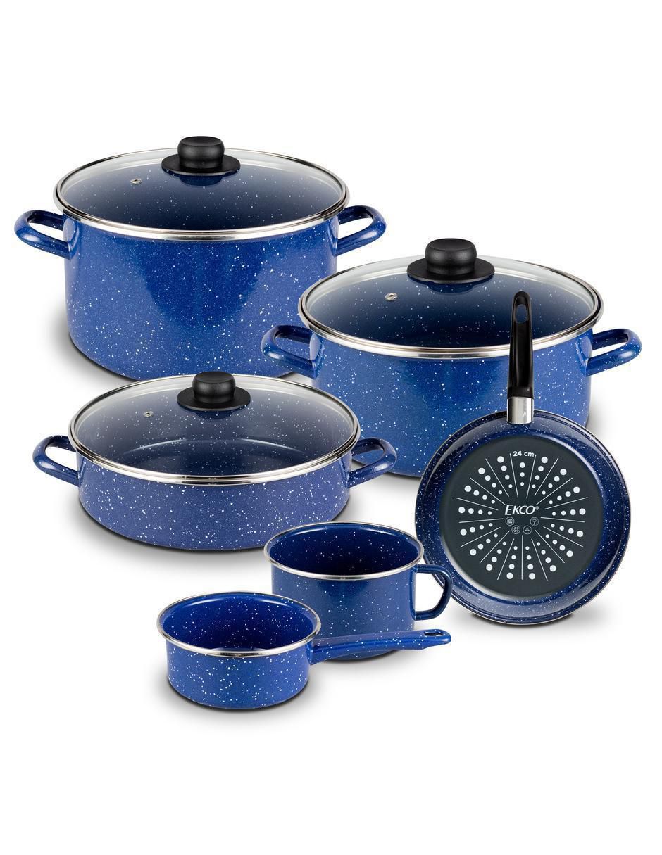 Batería de cocina de acero antiadherente 9 piezas Batería de cocina de acero antiadherente 9 piezas