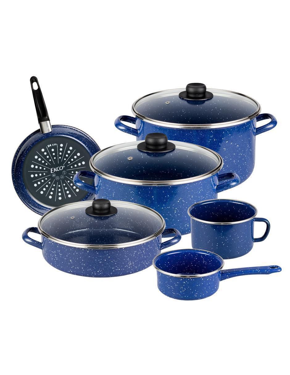 Batería de cocina de acero antiadherente 9 piezas 2