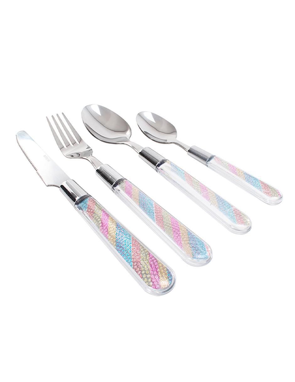 Set cubiertos de acero inoxidable 17 piezas 4