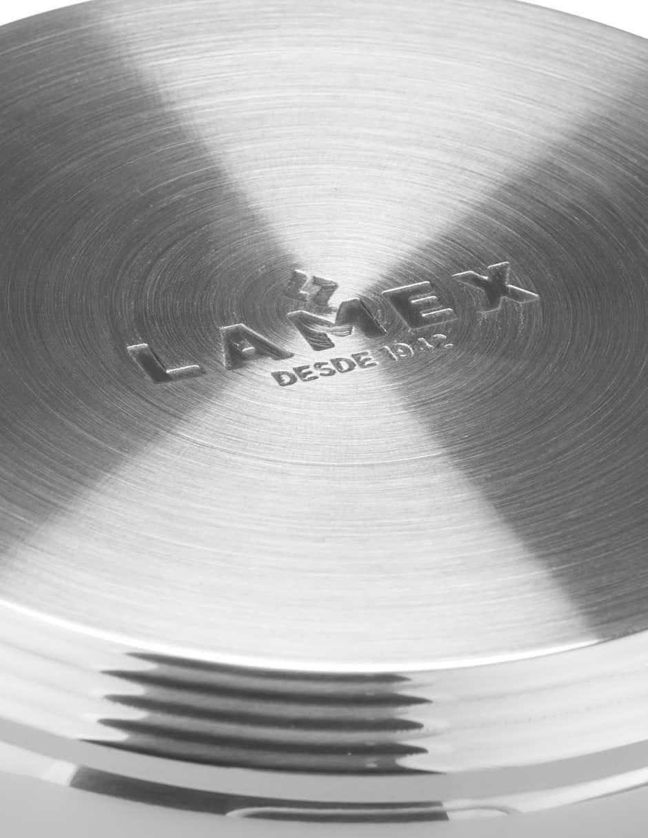 Olla De Acero Inoxidable Gunmetal Lamex De 24 Cm – LAMEX