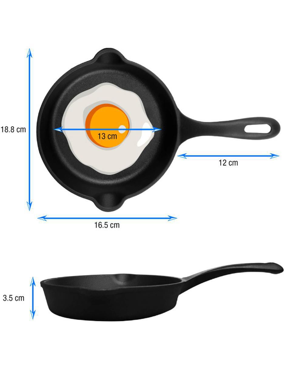  Victoria Sartén de hierro fundido de 4 pulgadas