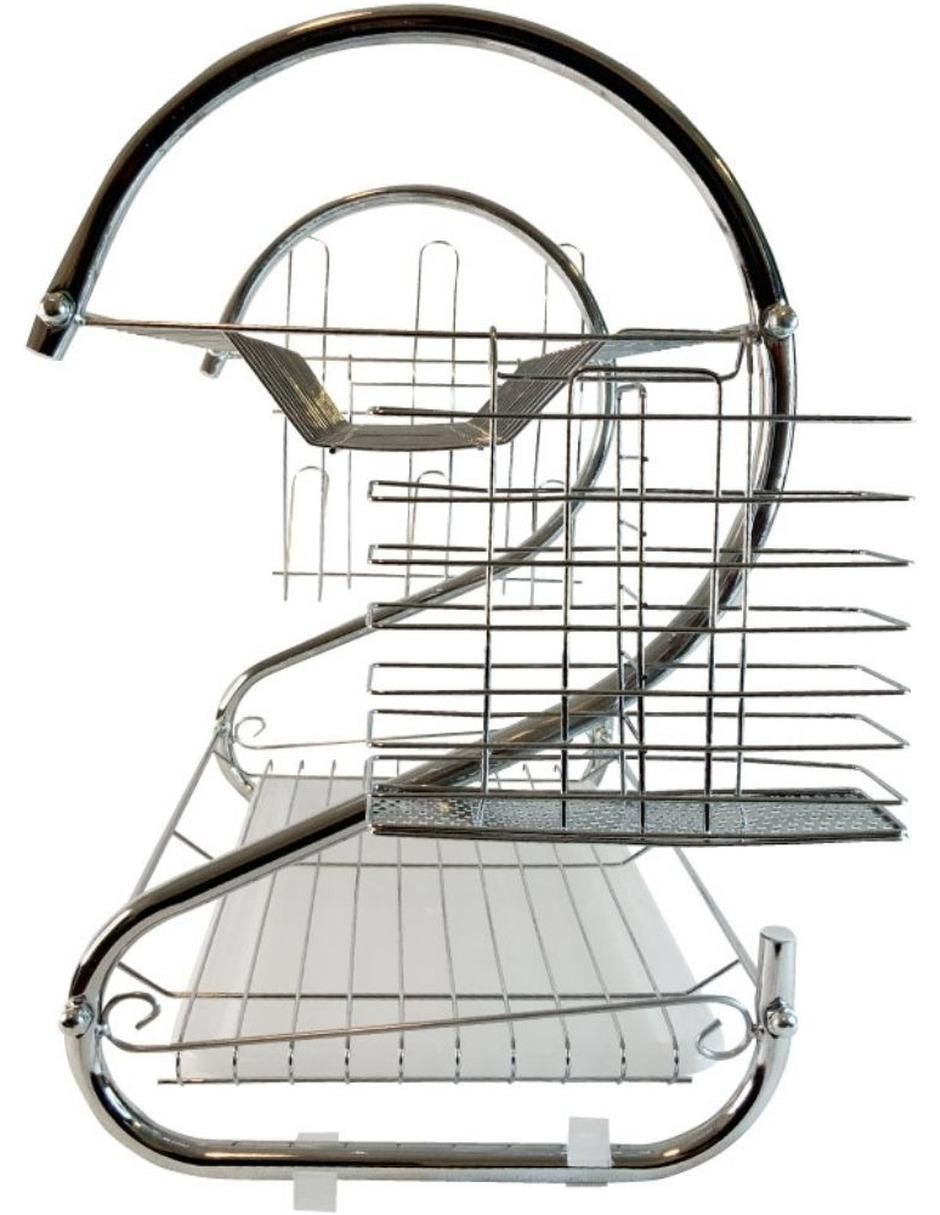 Escurridor de trastes Cromado de acero inoxidable 3