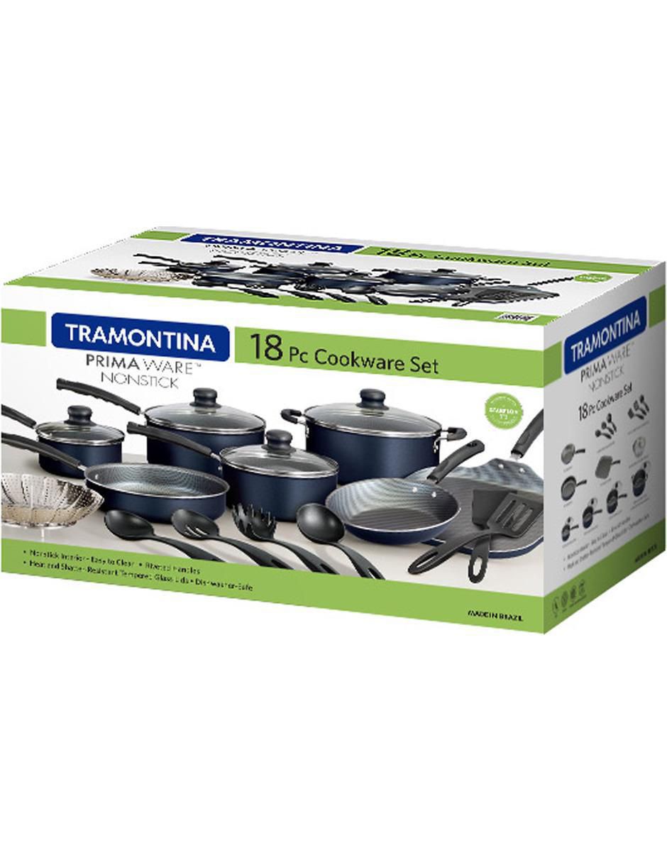 Batería de cocina de aluminio antiadherente convencional 18 piezas 4