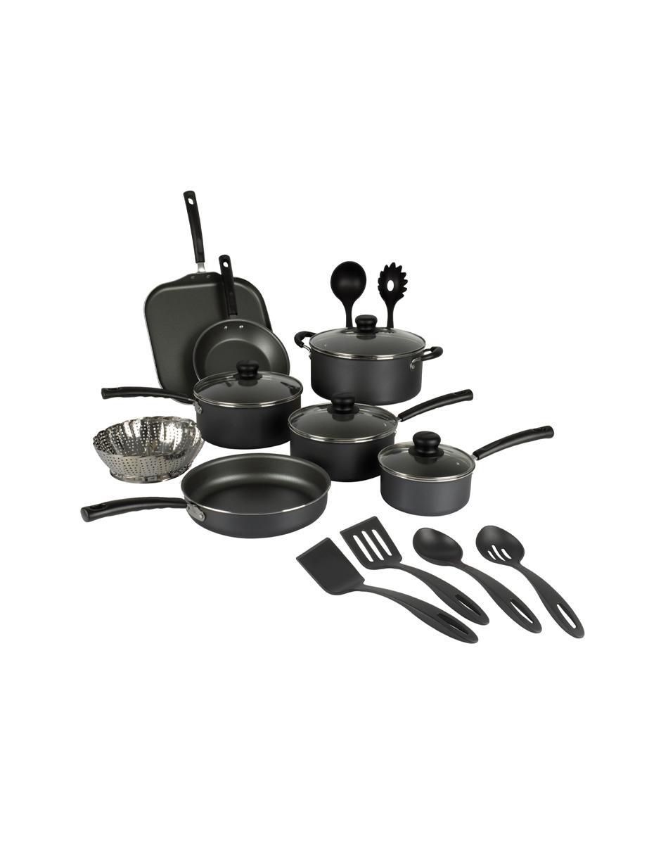 Batería de cocina de aluminio antiadherente convencional 22 piezas 7