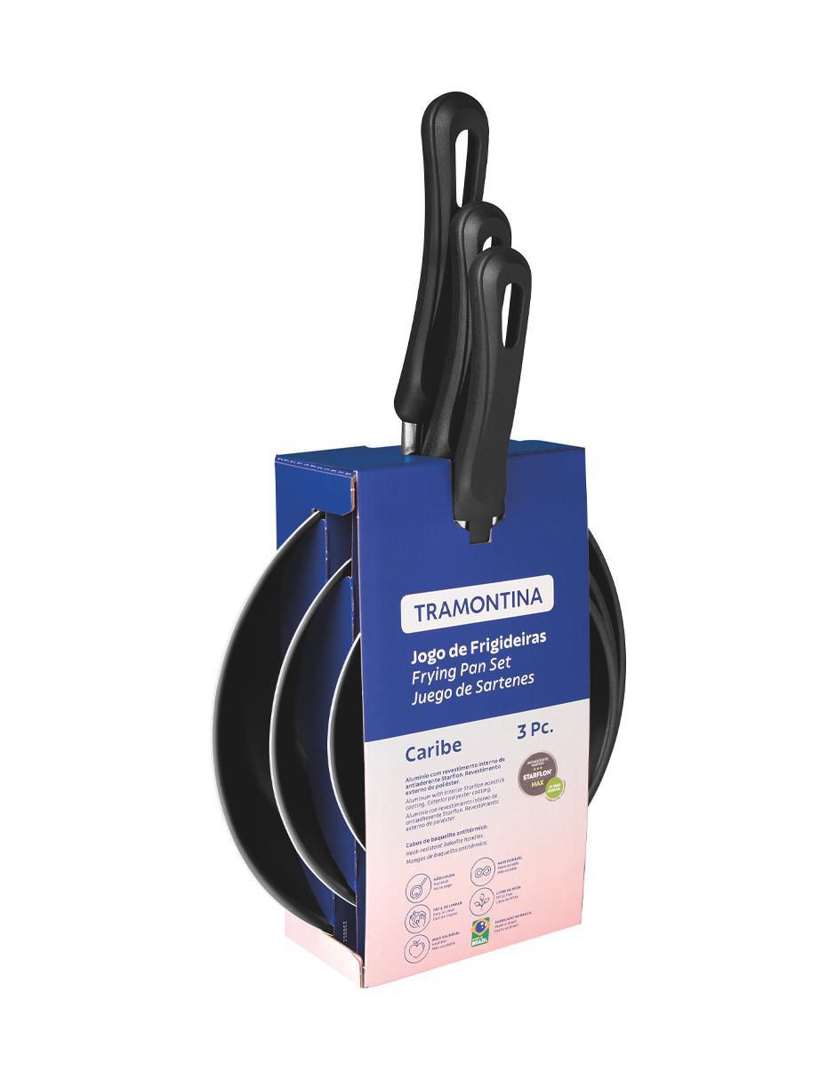 Set de sartenes Caribe de aluminio 3 piezas 2
