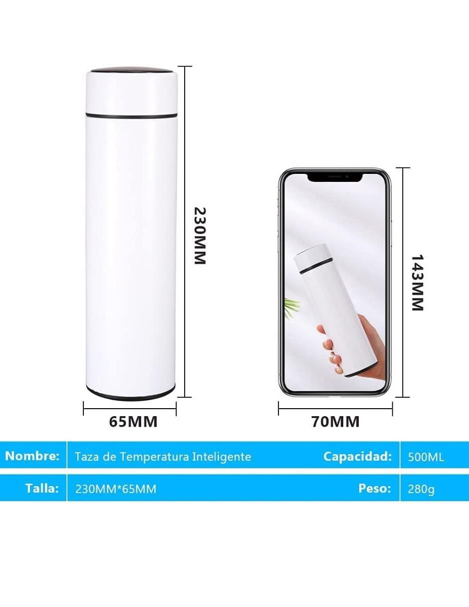 Termo de acero inoxidable con tapa rosca 500 ml 4
