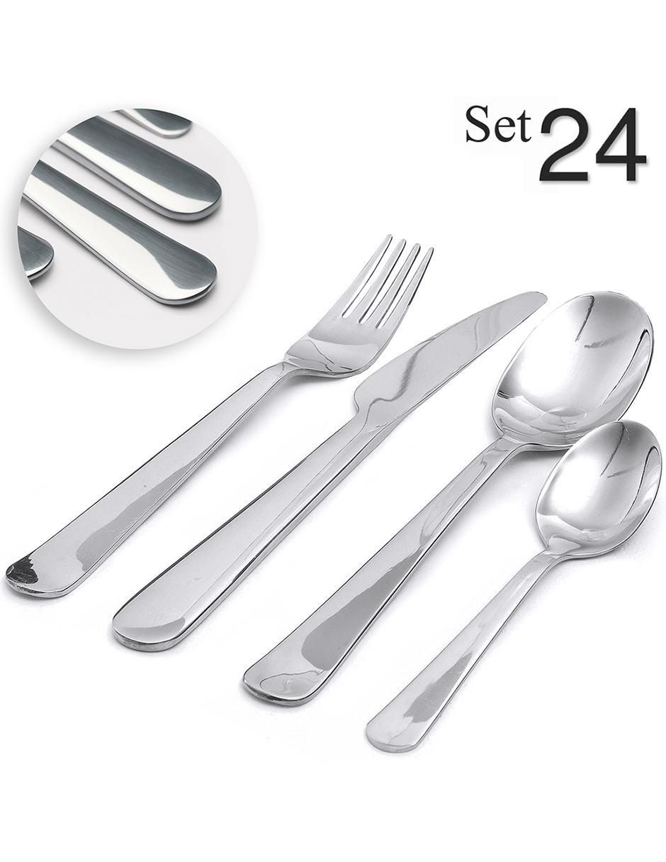 Set cubiertos Vancouver de acero inoxidable 24 piezas 2