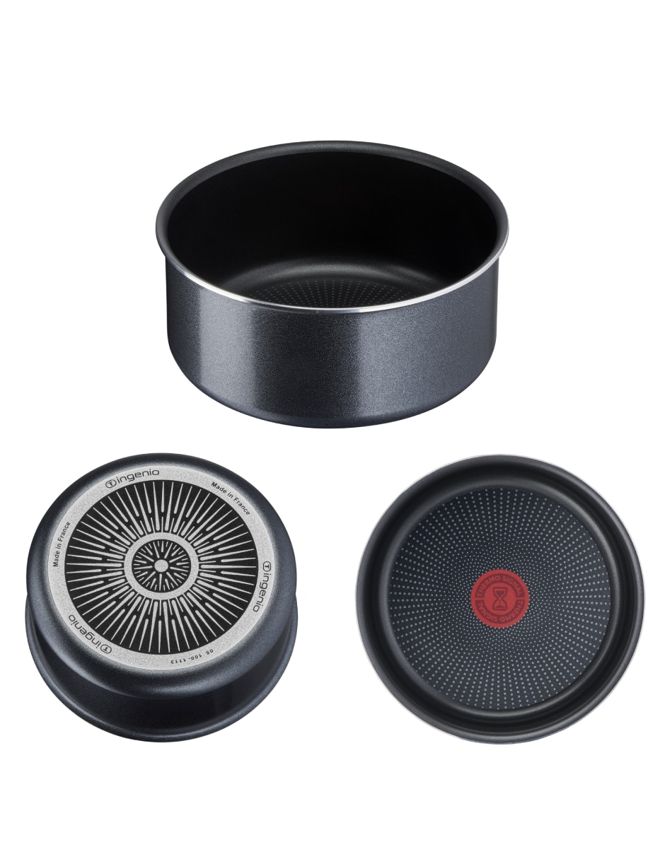 Batería de cocina de aluminio antiadherente titanio 12 piezas 6