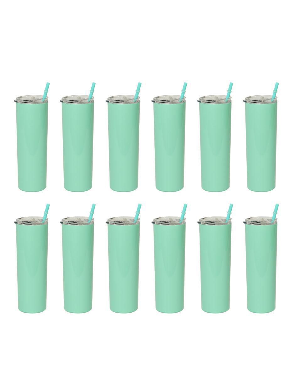 Set de vaso térmico de acero inoxidable Skinny con tapa rosca Set de vaso térmico de acero inoxidable Skinny con tapa rosca