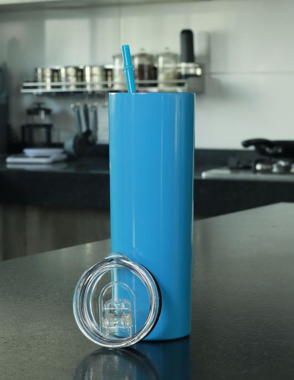 Set de vaso térmico de acero inoxidable Skinny con tapa rosca 2