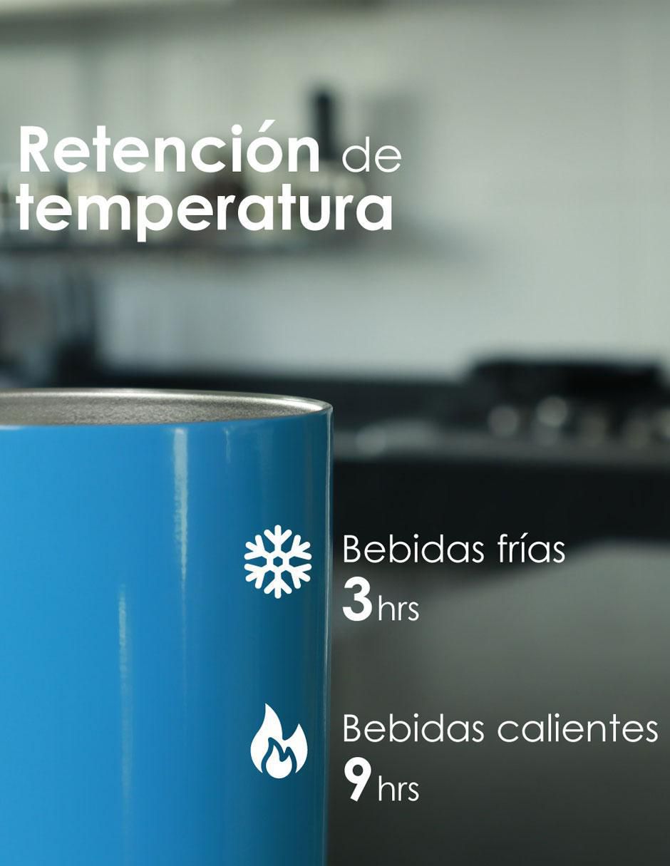 Set de vaso térmico de acero inoxidable Skinny con tapa rosca 4