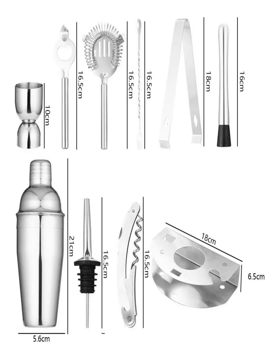 Set bar de acero inoxidable 4