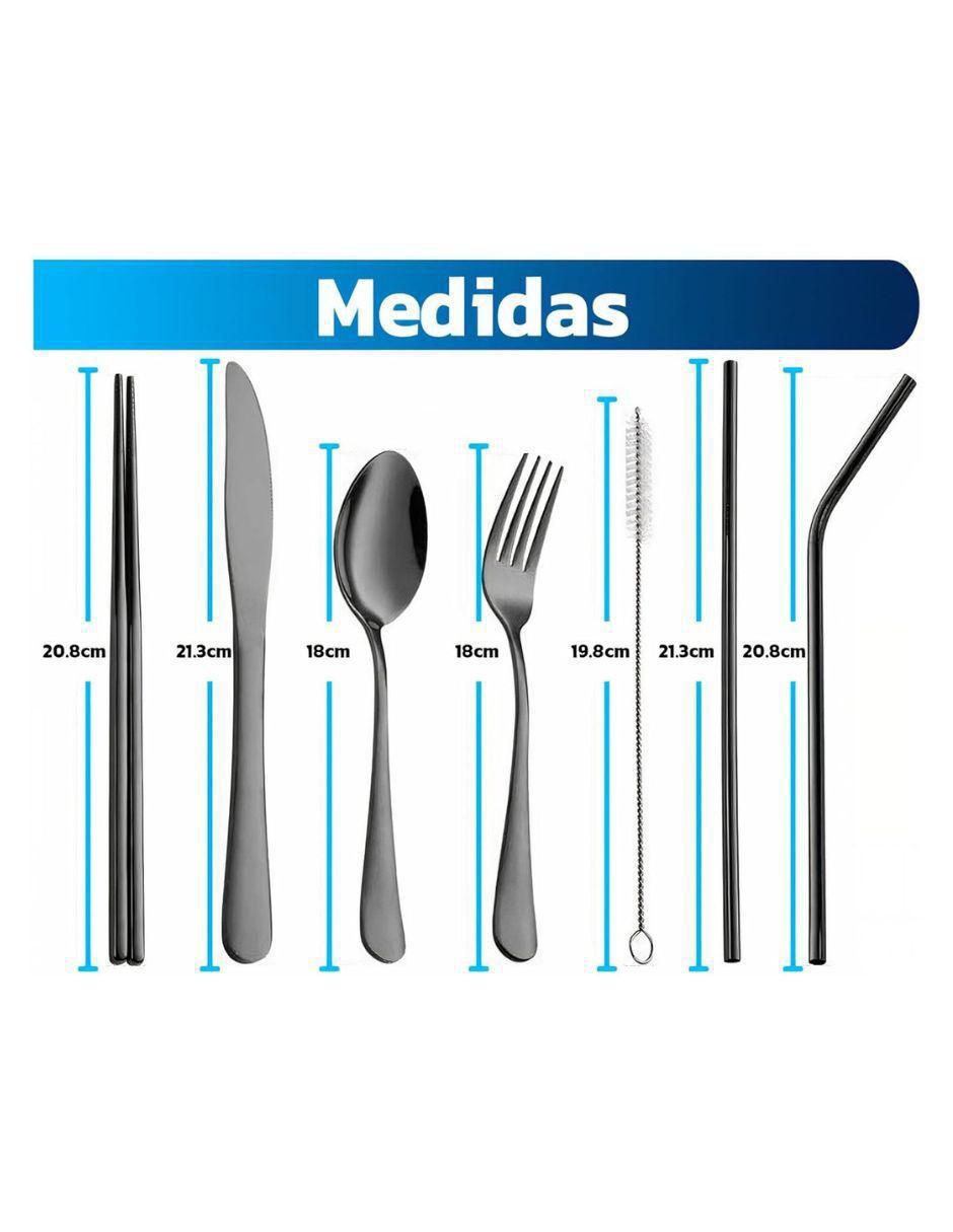 Set cubiertos de acero inoxidable 6 piezas 3