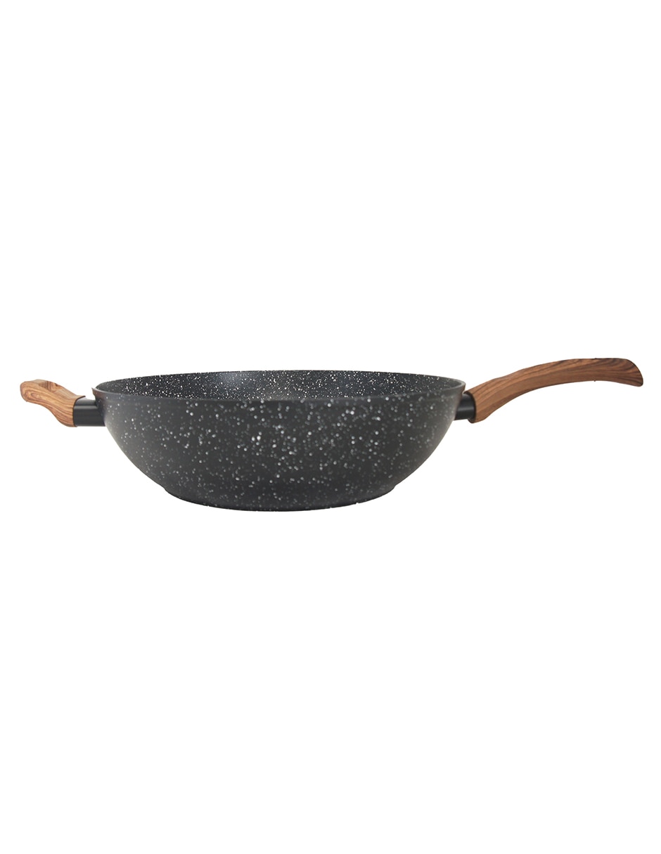 Sartén Wok con tapa de aluminio forjado 4