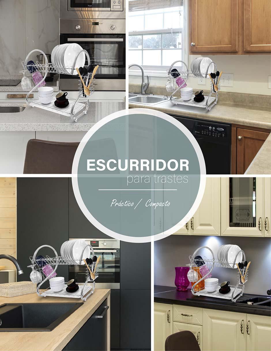 Escurridor de trastes de acero inoxidable 6