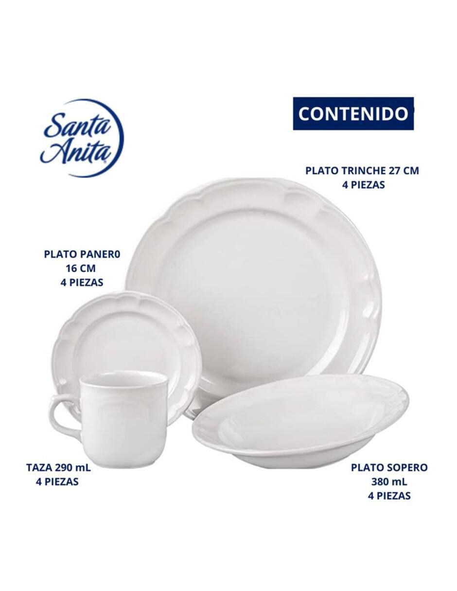 Vajilla cerrada romana de cerámica para 4 personas 6