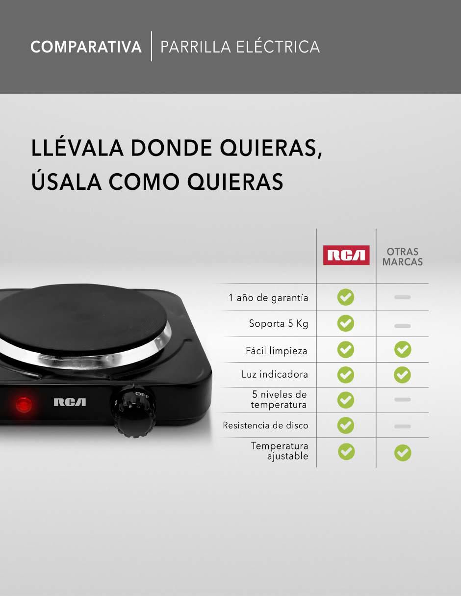 Parrilla eléctrica RC1000N de acero inoxidable 9