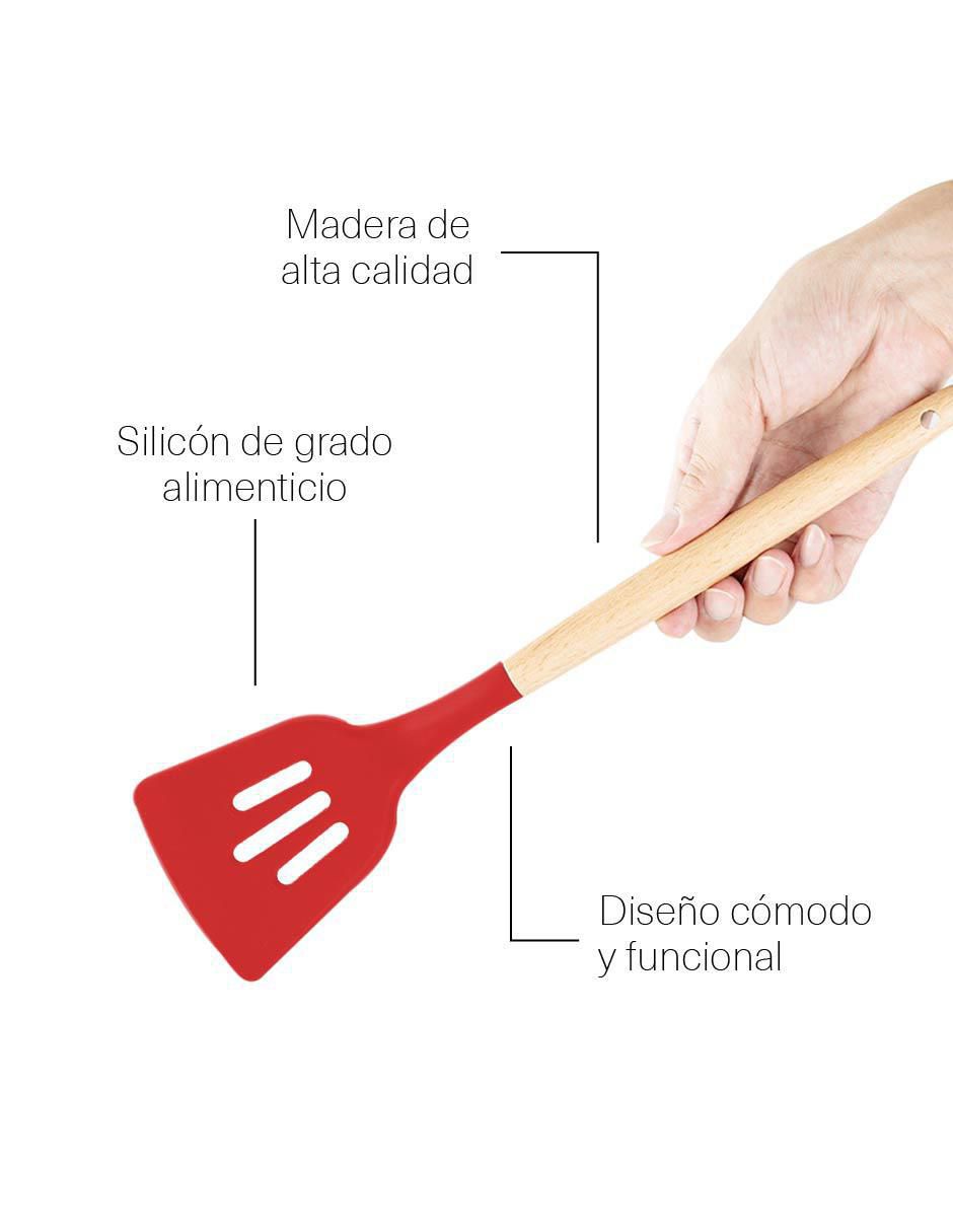 Set utensilios coquo madera