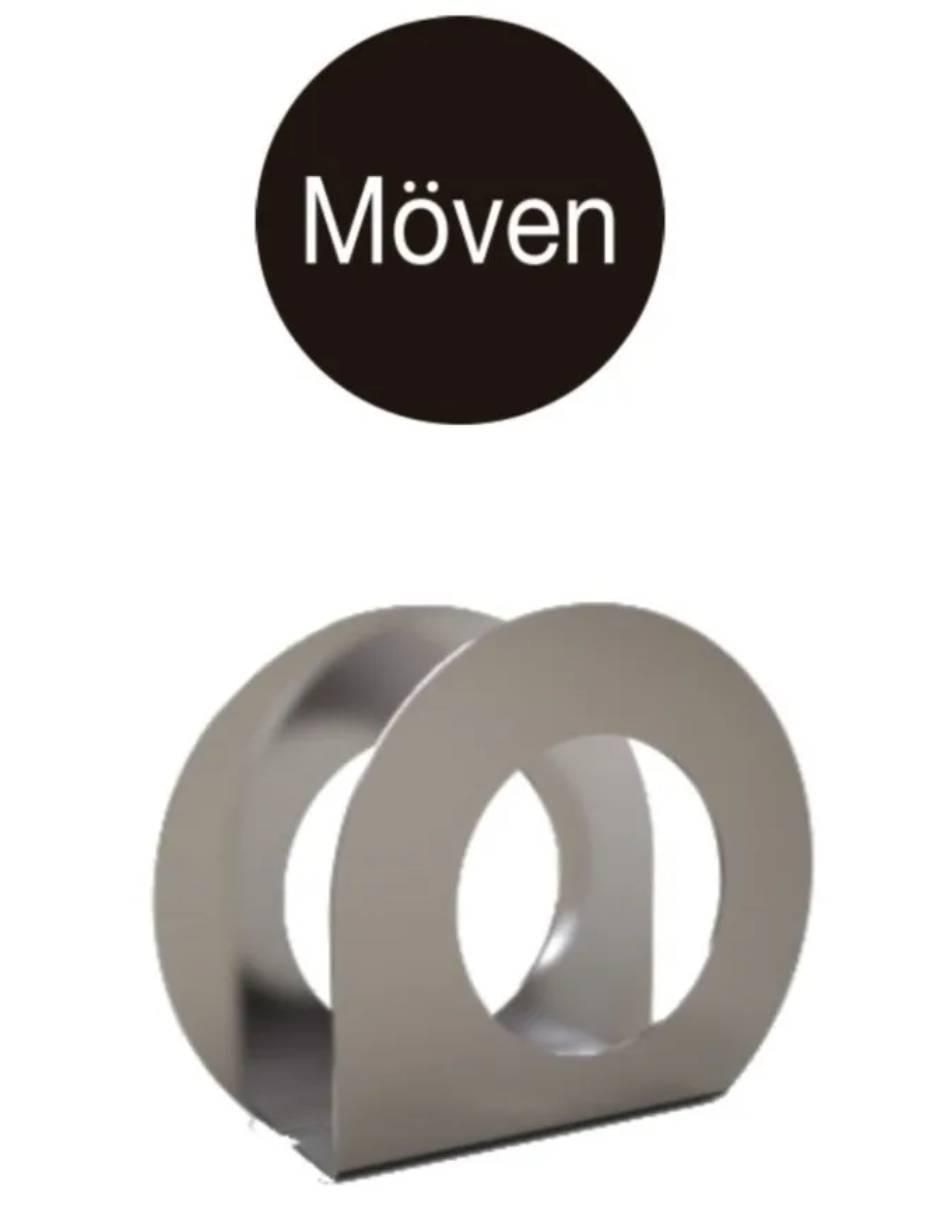 Set de Servilletero Möven Circular de acero inoxidable 2