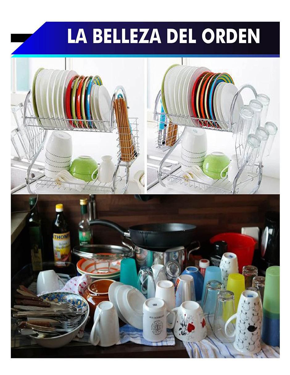 Escurridor de trastes de acero inoxidable 6