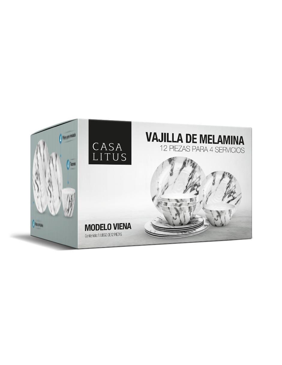 Vajilla cerrada viena de melamina para 4 personas 7