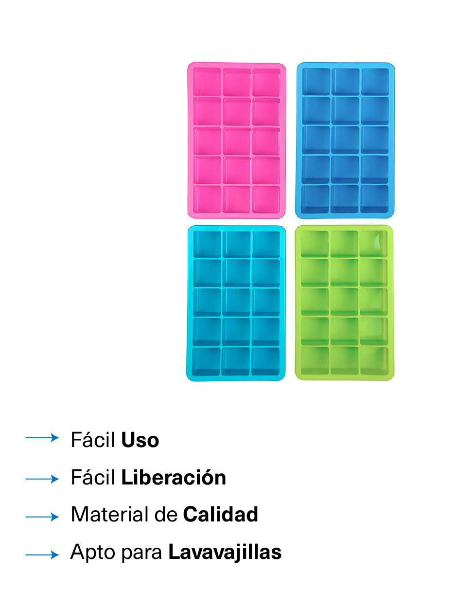 Molde para hielos coquo set 2 charolas hielo 3x5 charolas de hielo