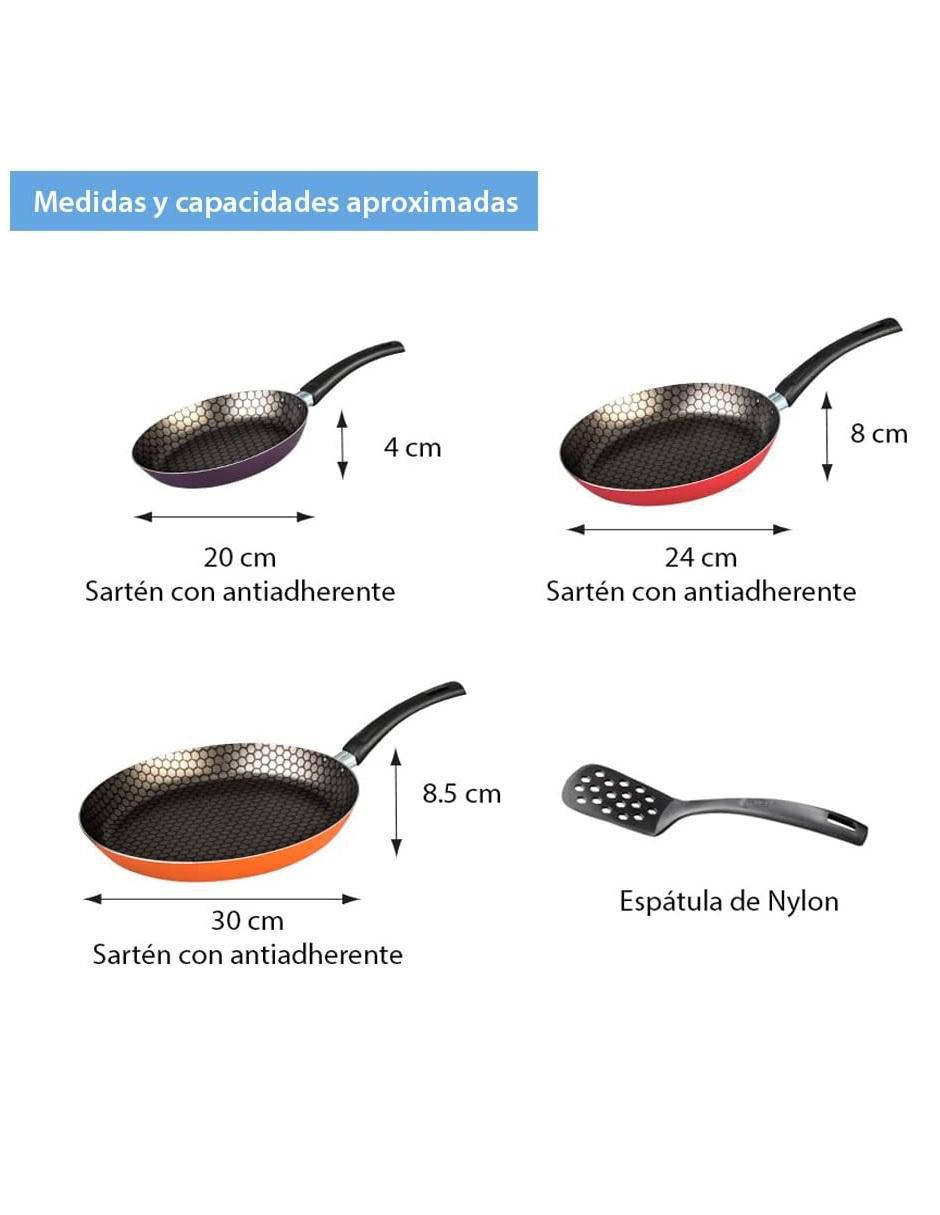 Set de sartenes de aluminio 3 piezas 3