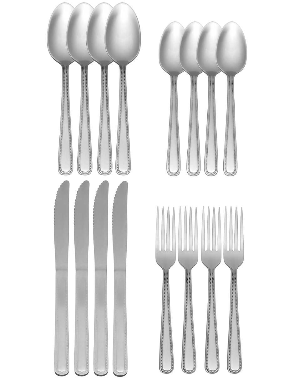 Set cubiertos Cosmo de acero inoxidable 16 piezas