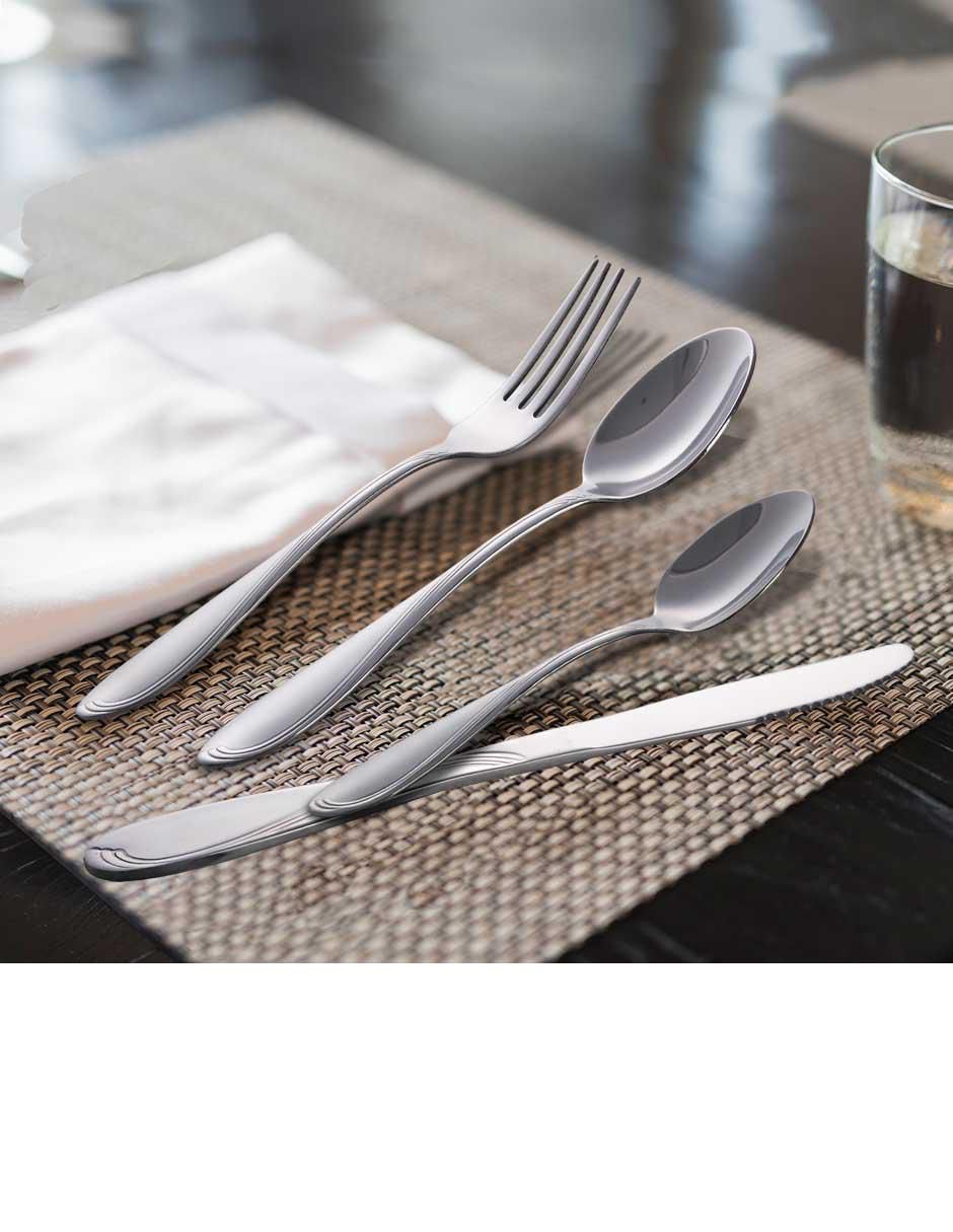 Set cubiertos Gamma de acero inoxidable 12 piezas 3