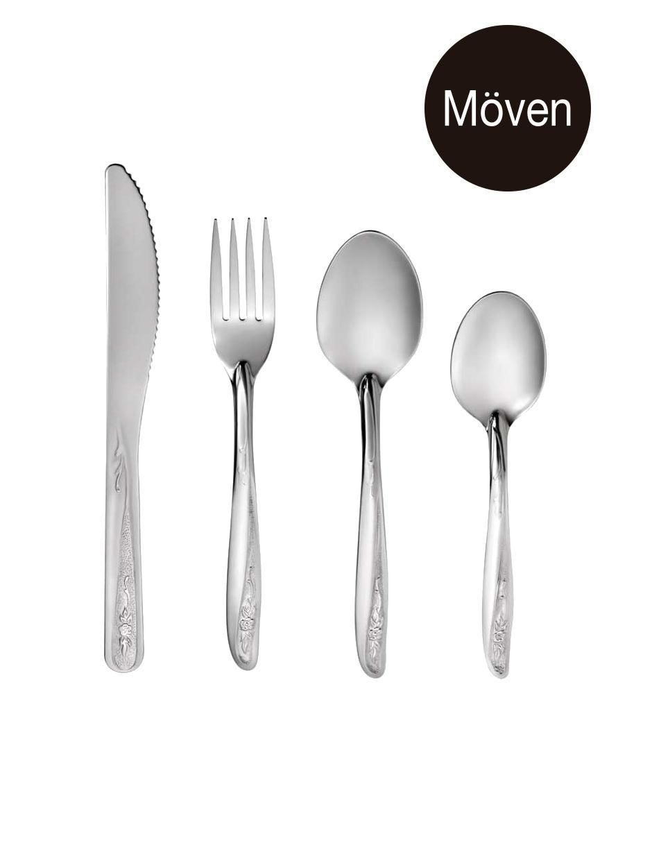 Set cubiertos Jazmín de acero inoxidable 16 piezas 2