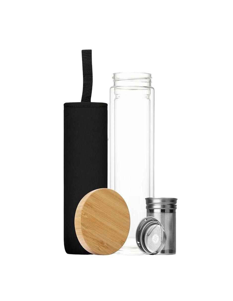 Termo de vidrio con tapa rosca 450 ml
