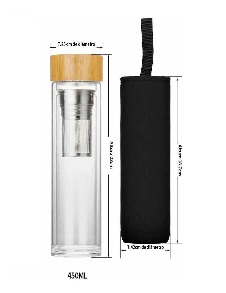 Termo de vidrio con tapa rosca 450 ml 4
