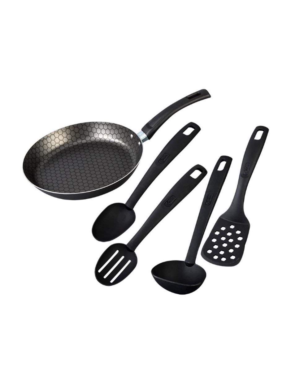 Batería de cocina Praktica de acero vitrificado antiadherente convencional 12 piezas 2