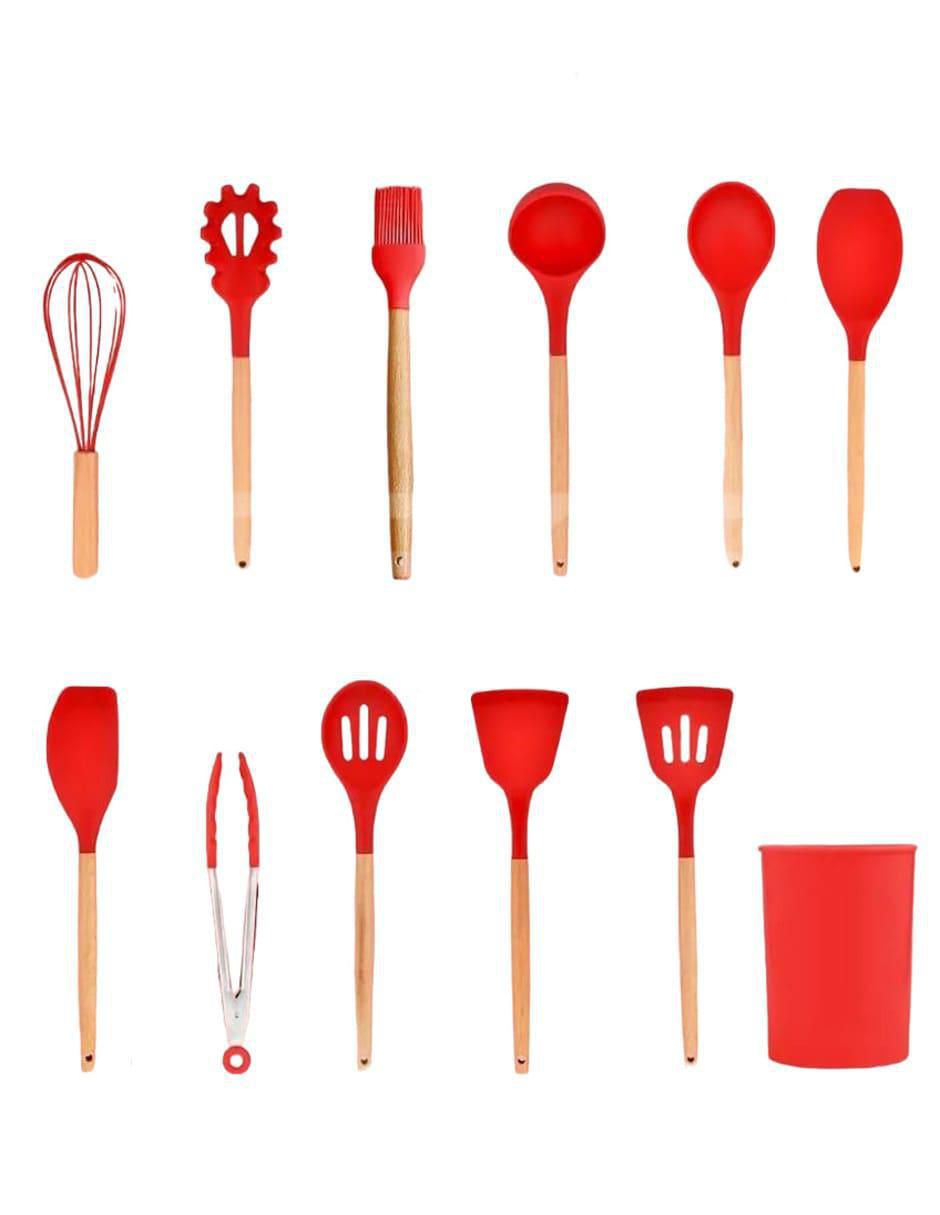 Set Juego Espatula Pincel De Silicona Reposteria Cocina Chic