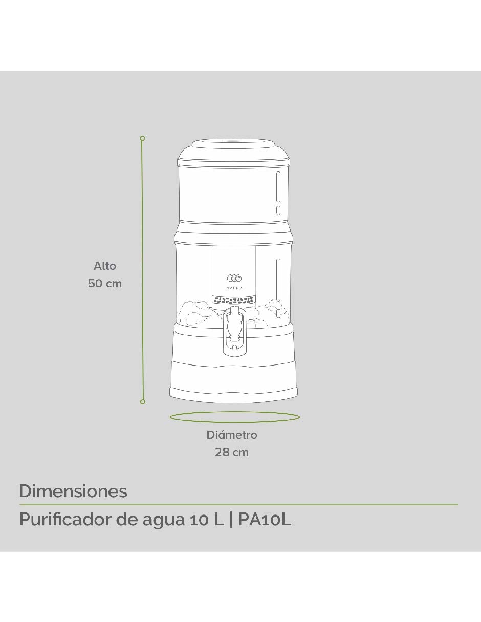 Purificador, dispensador y filtro de agua PA10L 4