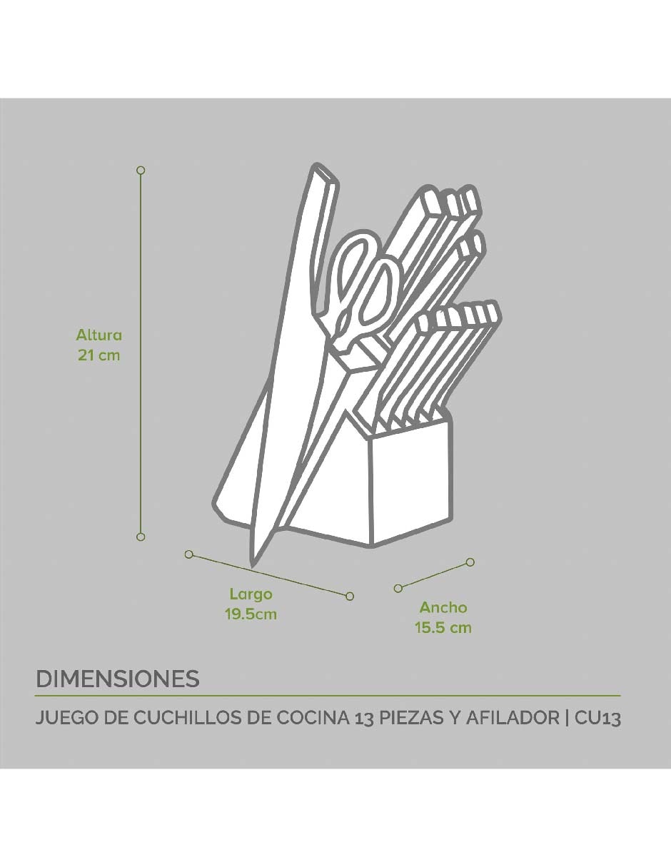 Set cuchillos multiusos 13 piezas 3