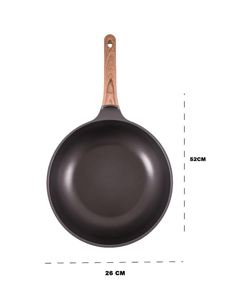Sartén Wok Royal de aluminio anodizado 4