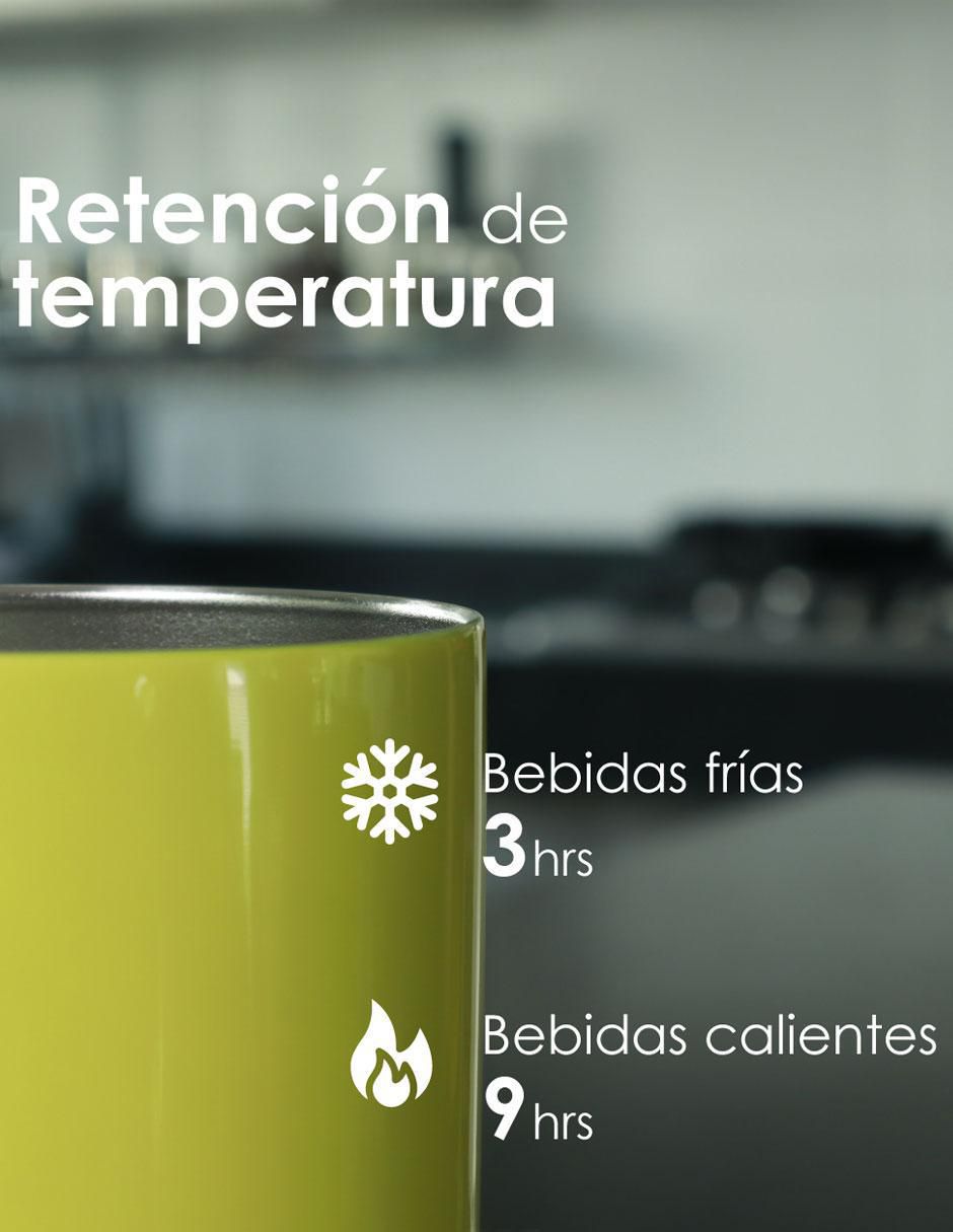 Termo de acero inoxidable con tapa push pull 591 ml 5