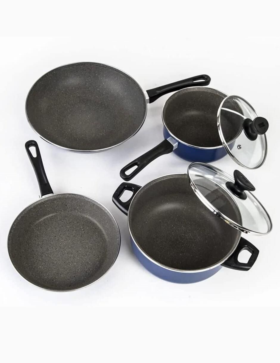 Batería de cocina Roca de acero vitrificado antiadherente sin PFOA 6 piezas 2