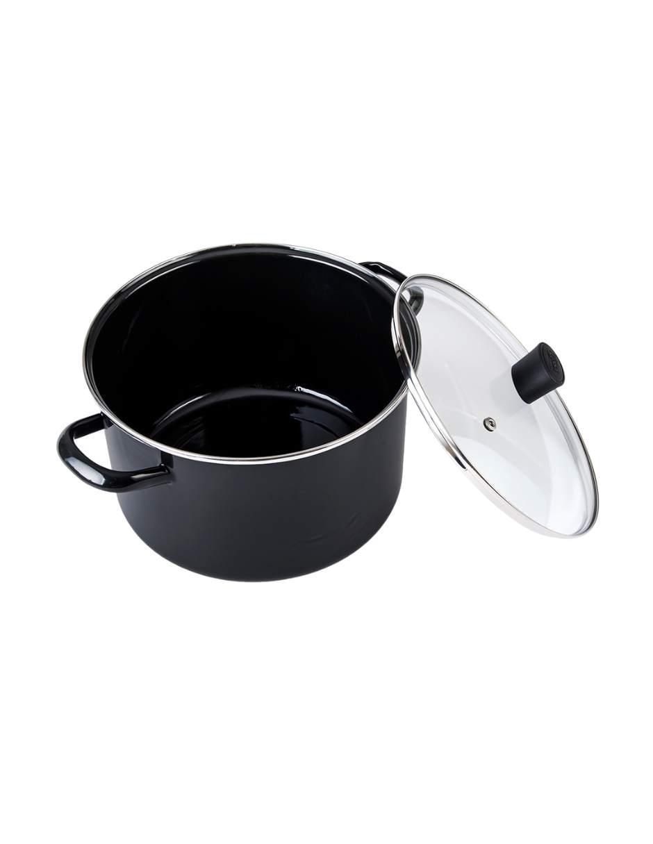 Batería de cocina Santiago de acero vitrificado antiadherente titanio 6 piezas 3