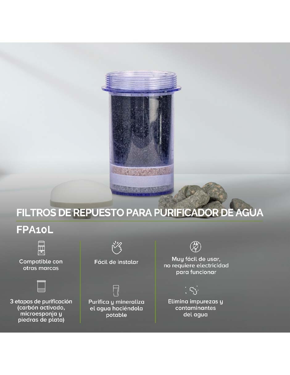 Repuesto de filtro agua ultrafiltración FPA10L 2