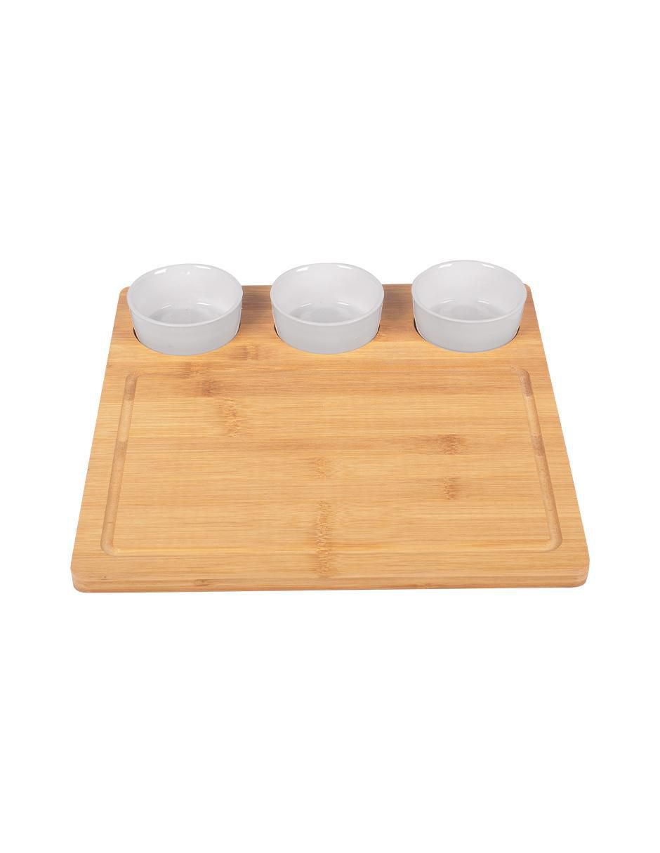 Set tabla para queso de bambú 2