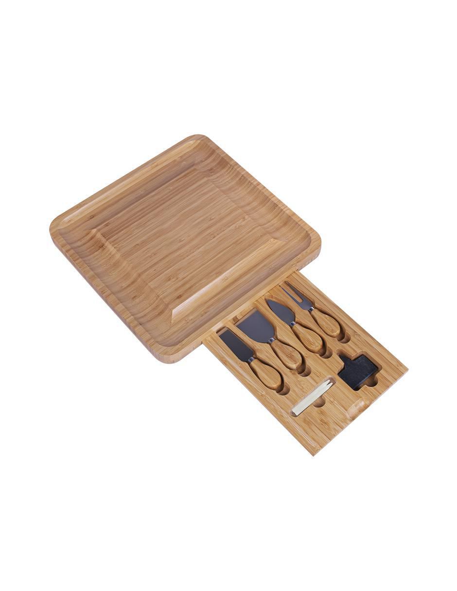 Tabla para queso de bambú