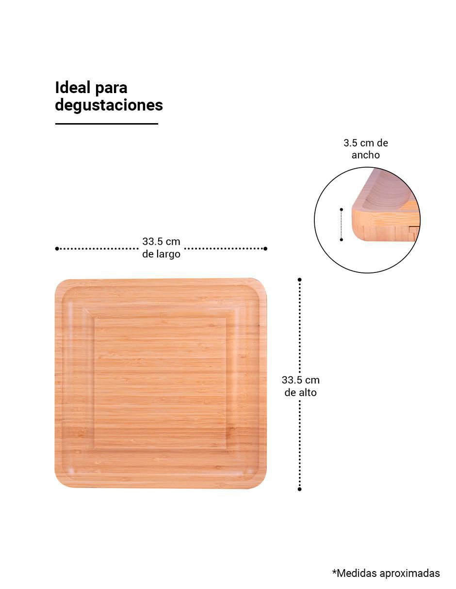 Tabla para queso de bambú 6