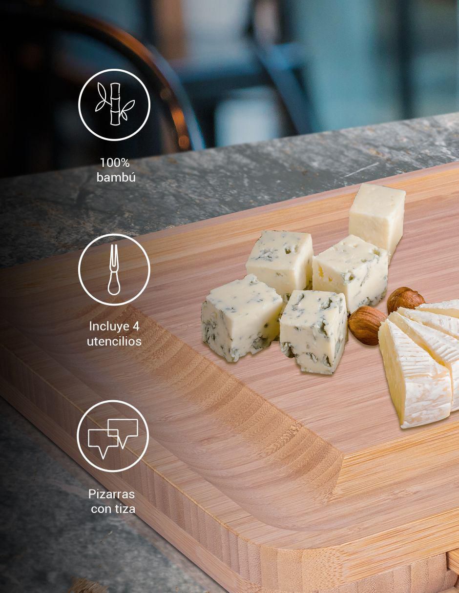 Tabla para queso de bambú 3