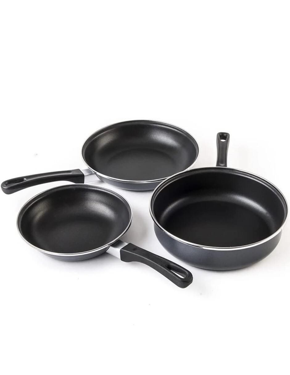 Batería de cocina Mega Óptima de acero vitrificado antiadherente convencional 9 piezas 4