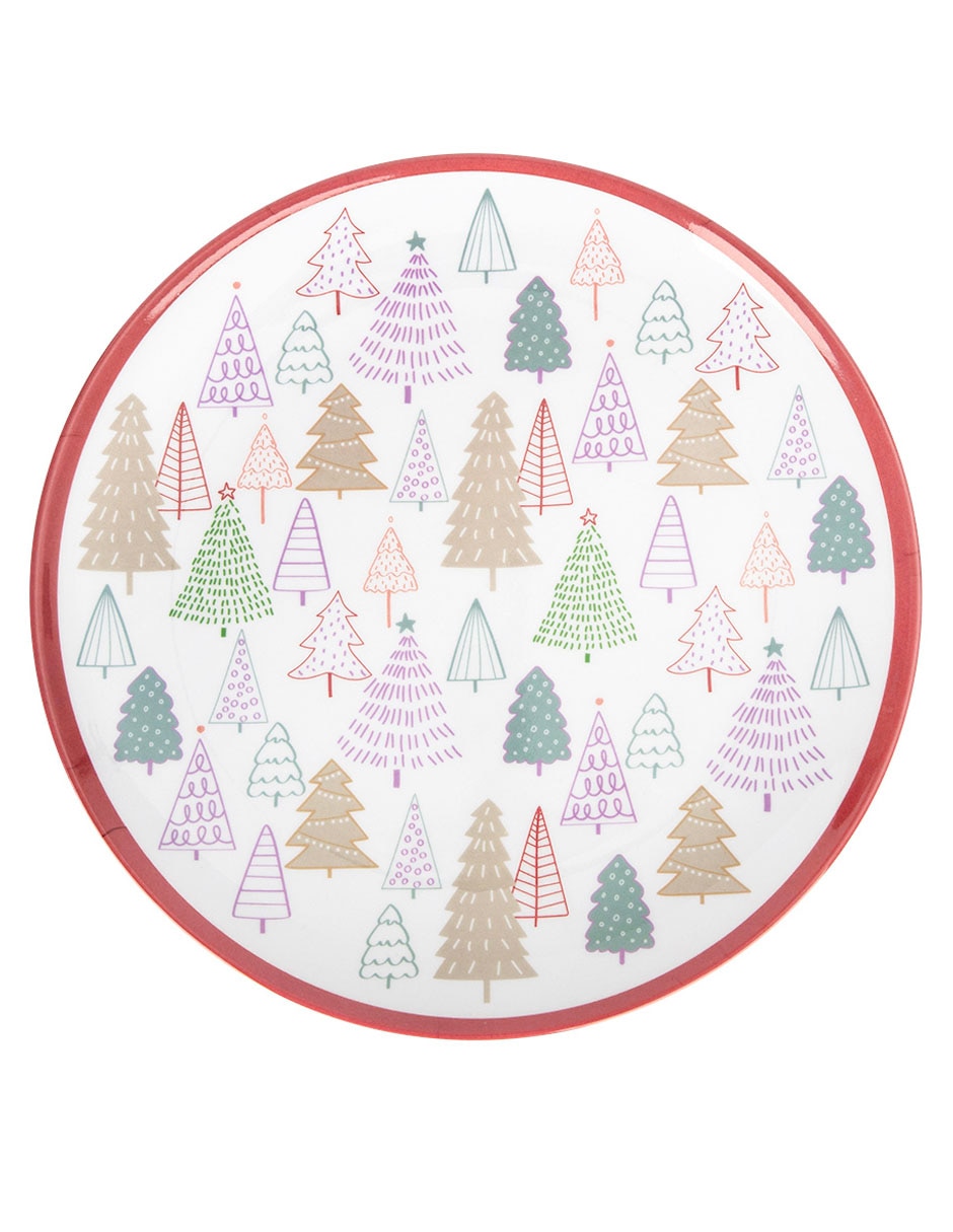 Plato trinche navideño de melamina